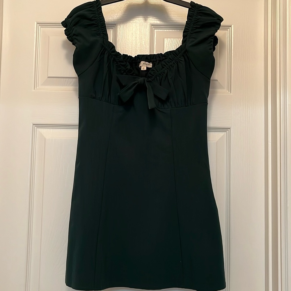L.A. Hearts size small dar green mini dress.